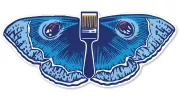 Blue Moth Painting